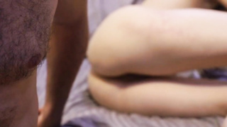 Trampy unexperienced girl is squealing from sensation while getting poked, because she is about to jizm