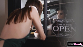 Trans cashier Amanda Riley is barebacked