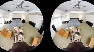 Ultra-Kinky America - Redheads, blondes, brunettes railing black pipe in VR (Black Meatpipe)