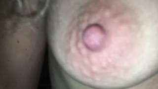 Honey in black fishnets is providing a feetjob to a fellow she has just encountered