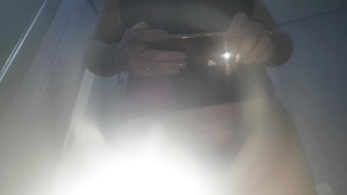 Babe pissing over sexy man