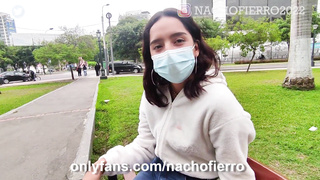Latina woman is caught on the street - I suggest her a job and then nail her