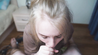 Dispersed her from the computer and pushed his rod in her gullet ten SHOTS OF JISM