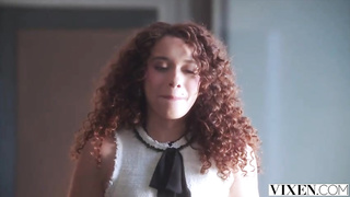 Brown-Haired with curly hair, Willow is having casual hookup with a fellow who isn't her playmate