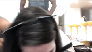 Bitchy white stunner in fishnets is having super-steamy hump with a black dude from the surroundings