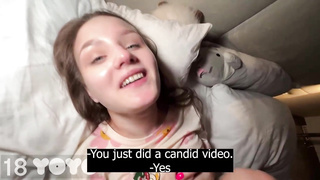 Scarcely eighteen nubile is wailing from sensation while having xxx fucky-fucky in the middle of the night