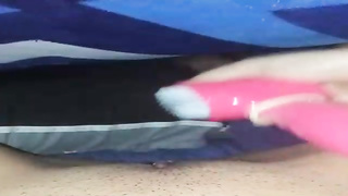 Spanish stunner is using a fuck-a-thon fucktoy while fapping, because it perceives so tearing up excellent