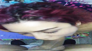 Crimson haired salami blower is pleasuring her fresh paramour and hoping to get banged in comeback