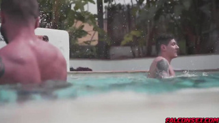 Angel pumps and licks asshole Bastian and Deans fuck holes