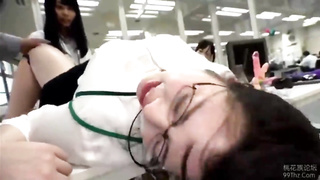 PLUMPER Chinese blow Office - deepthroat job spunk in facehole