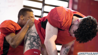 Mad Fuckers Adrian Hart and Joseph Castlian have gay sex in locker room