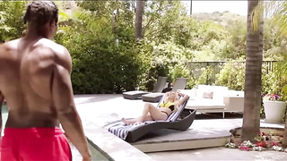 Black dude enjoys how Natalia Starr is screaming while he is gobbling and pummeling her puss