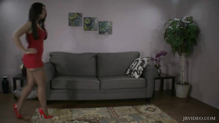 Dee Williams is dildoing her dribbling moist beaver in front of the camera, while alone at home