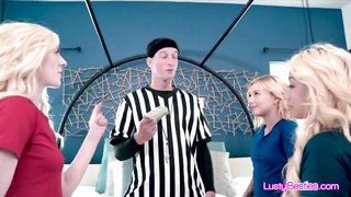 Lost soccer bet escalates to foursome