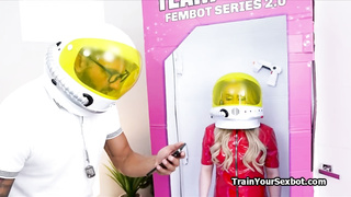 Sucked by sexy petite space ranger sexbot