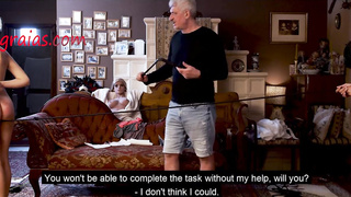 New Damsel is Commanded to Walk Thru Strap