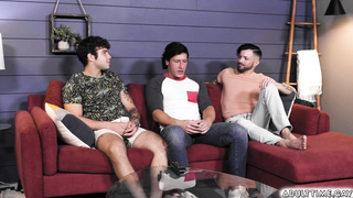 Hot threesome anal fucking of three gay bestfriends