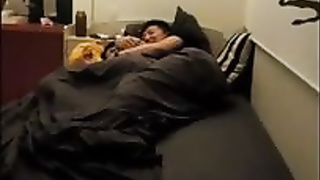 Korean stunner is hotwife on her playmate not knowing about a covert camera in the guest room