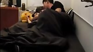 Korean stunner is hotwife on her playmate not knowing about a covert camera in the guest room