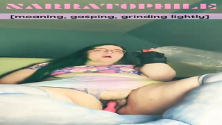 Round honey with glasses is too super-naughty to hold back from onanism, because it senses excellent