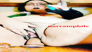 Super-Naughty PLUMPER is jerking in front of the camera and getting prepped to practice an climax