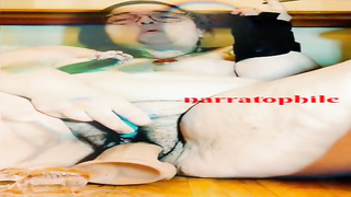 Super-Naughty PLUMPER is jerking in front of the camera and getting prepped to practice an climax