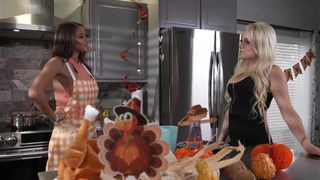 My Gf Cougar Mummy Keep Dinking Around At Thanksgiving Table - Armani Black
