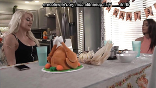 My Gf Cougar Mummy Keep Dinking Around At Thanksgiving Table - Armani Black