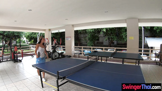 Ping pong amateurs sex in the shower