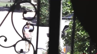 Fantastic platinum-blonde girl is cuckold on her spouse while he is at work and bellowing while spunking