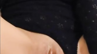 Obese honey with inborn cupcakes is jerking with a fuck-fest plaything and bellowing while nutting