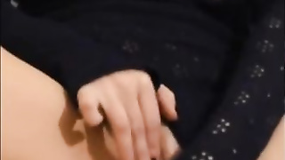 Obese honey with inborn cupcakes is jerking with a fuck-fest plaything and bellowing while nutting