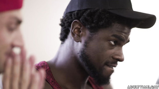 Damien White and Devin Trez try a sex toy and real hole