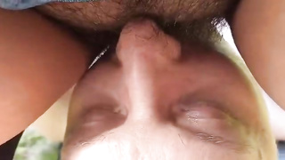 licking whore draining cunt juice from fat furry cunt