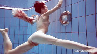 Glorious swimming Italian damsel Martina