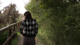 Puny crazy teenage banged in public park - Nearly caught! - Outdoor unexperienced intercourse