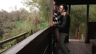 Puny crazy teenage banged in public park - Nearly caught! - Outdoor unexperienced intercourse