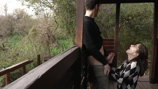 Puny crazy teenage banged in public park - Nearly caught! - Outdoor unexperienced intercourse