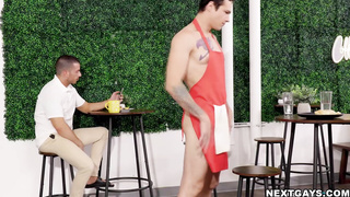 Jayden fucked Diego inside the coffee shop