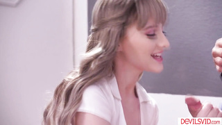 Blonde college teen fucked by instructor