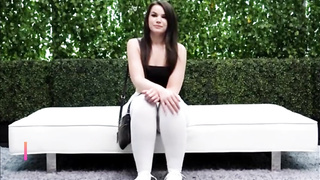 Infatuating, white female is having sensuous fucky-fucky with a black fellow, in front of the camera