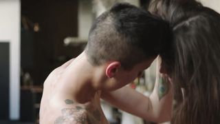 Nice European teenagers experimenting with gang hump and playthings