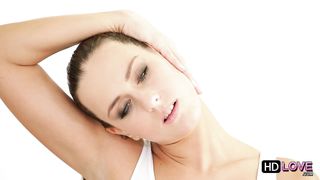 European honey doing morning Yoga and sucky-sucky