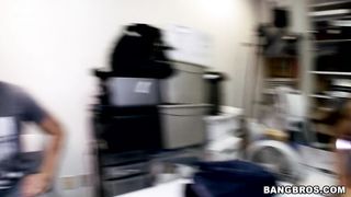 Capri Cavanni demonstrating her extraordinaire figure and inhaling