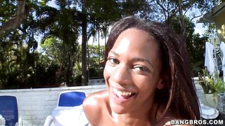 Ebony stunner with ideal booty