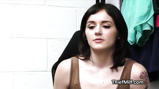 Riding officers fat big black cock in threesome