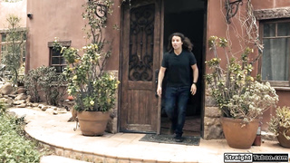 Cheating guy titfucks his gf best friend