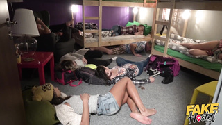 Faux Hostel - Nasty orgy for fit Mauritius female with smallish donk and taut humid labia