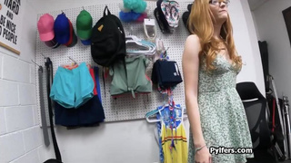 Nerdy thief rails cops chisel on office desk