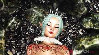 3DXPASSION - A fantastic young pixie gets plowed rock hard by ginormous orcks outdoor